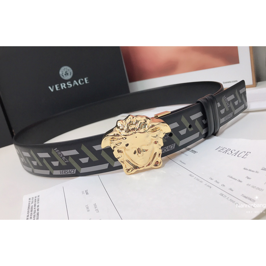 Versace La Greca Print 40 MM Belt  - DopestKickz