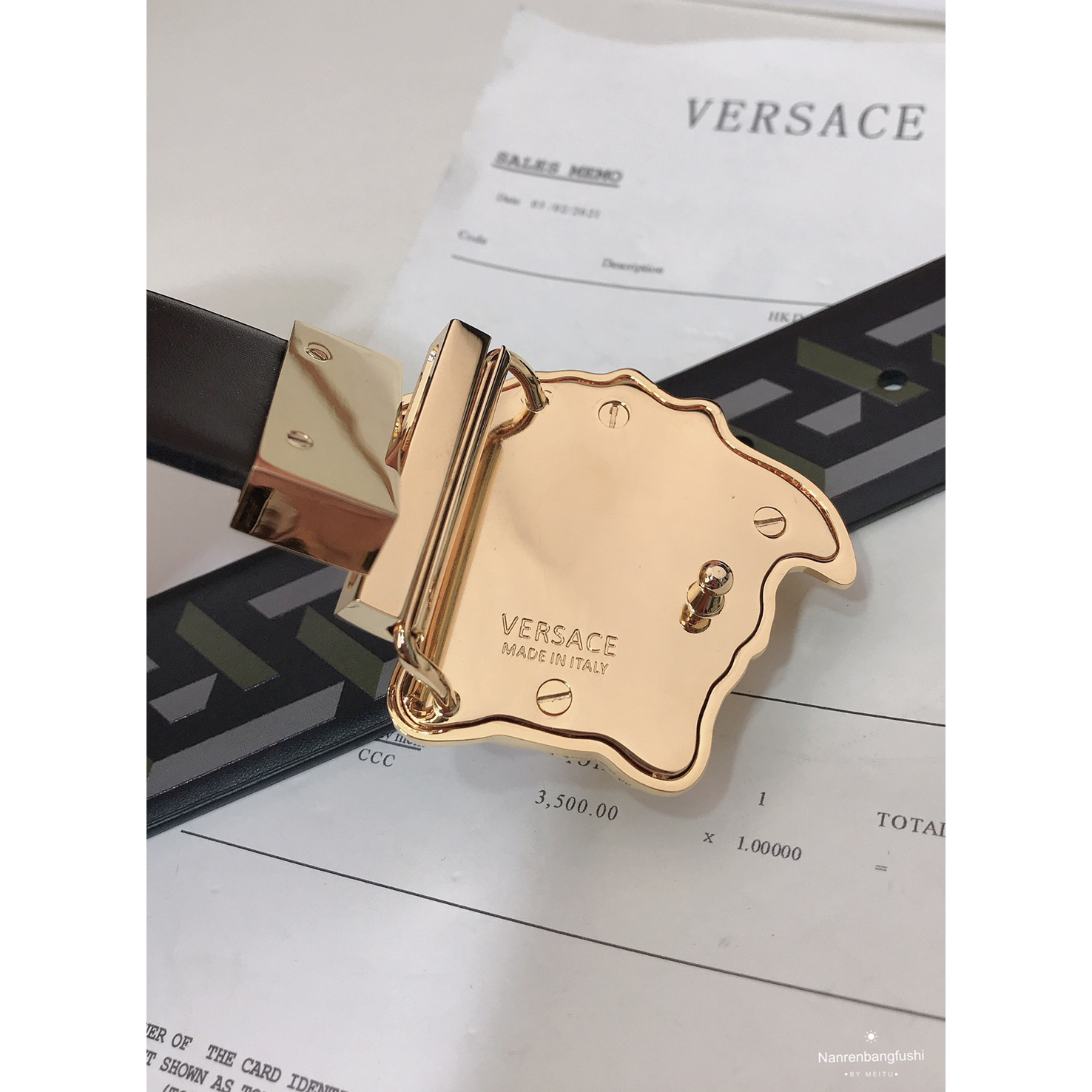 Versace La Greca Print 40 MM Belt  - DopestKickz