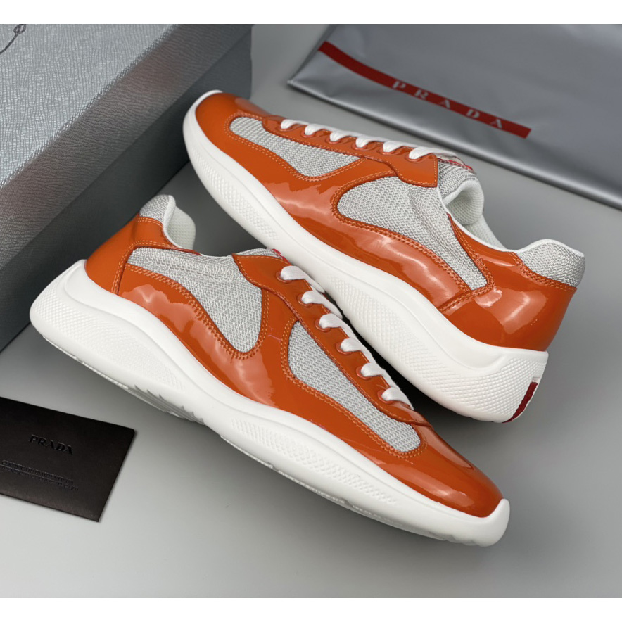 Prada Male America's Cup Sneaker In Orange(upon uk size) - DopestKickz