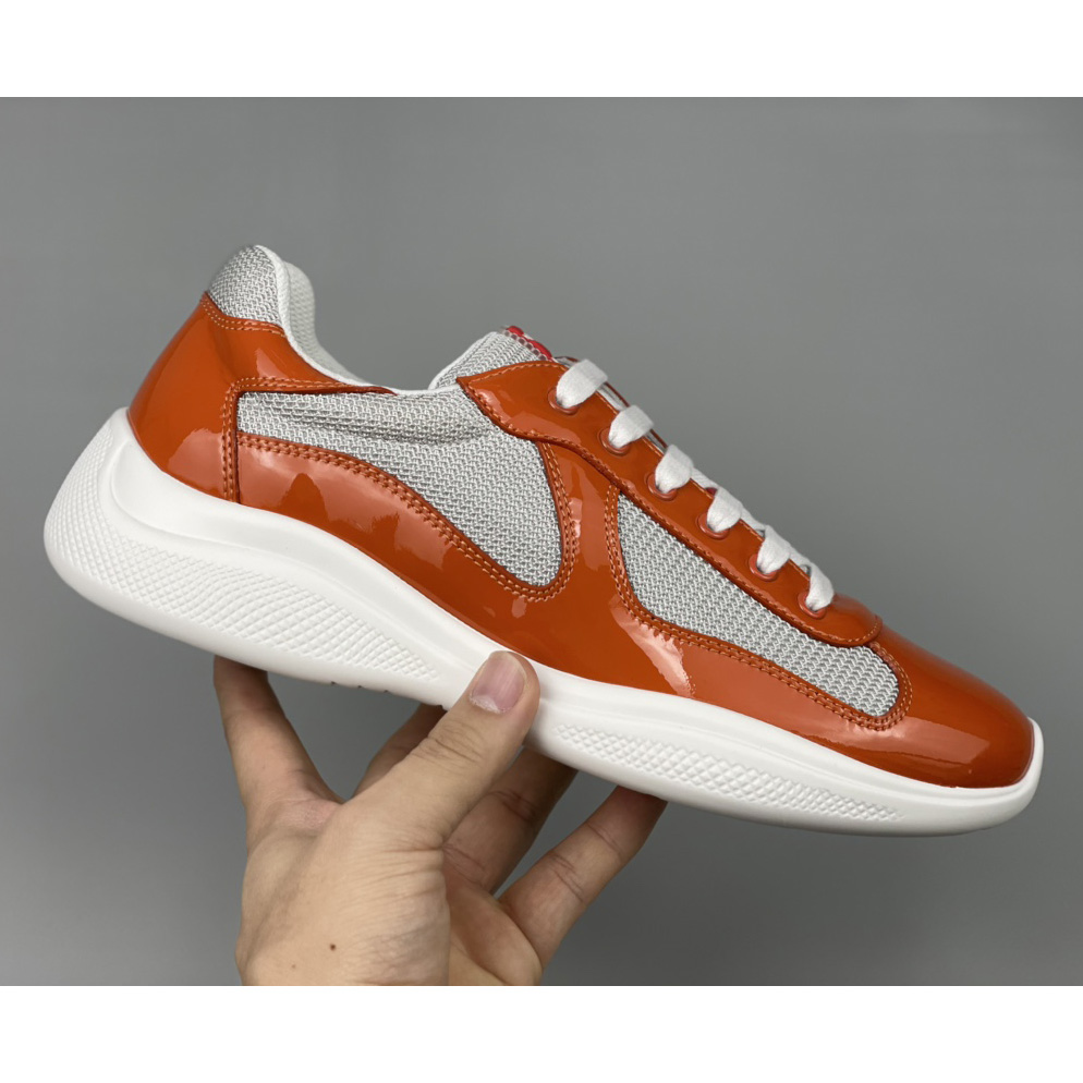 Prada Male America's Cup Sneaker In Orange(upon uk size) - DopestKickz