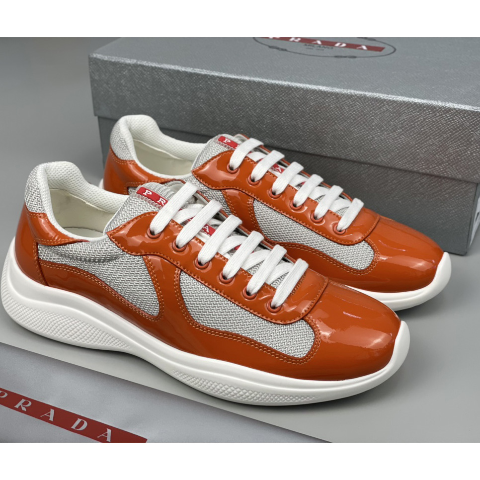 Prada Male America's Cup Sneaker In Orange(upon uk size) - DopestKickz