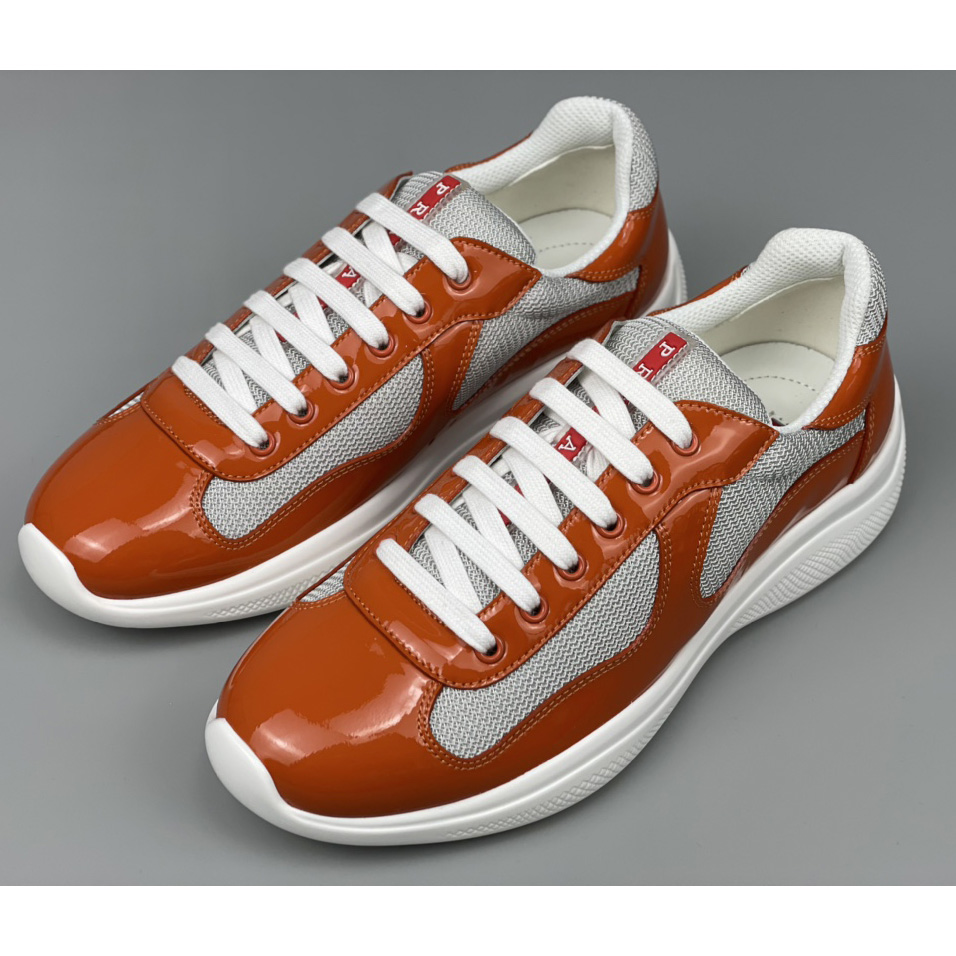 Prada Male America's Cup Sneaker In Orange(upon uk size) - DopestKickz