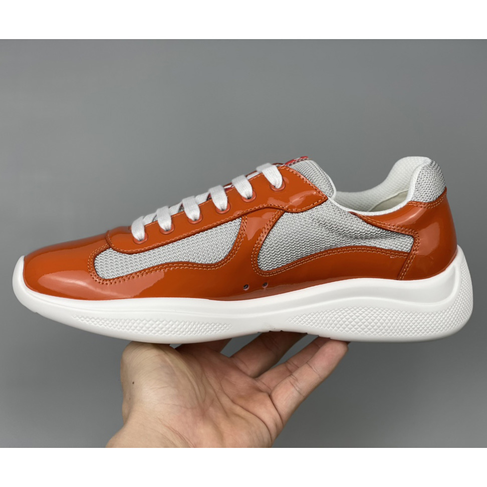 Prada Male America's Cup Sneaker In Orange(upon uk size) - DopestKickz