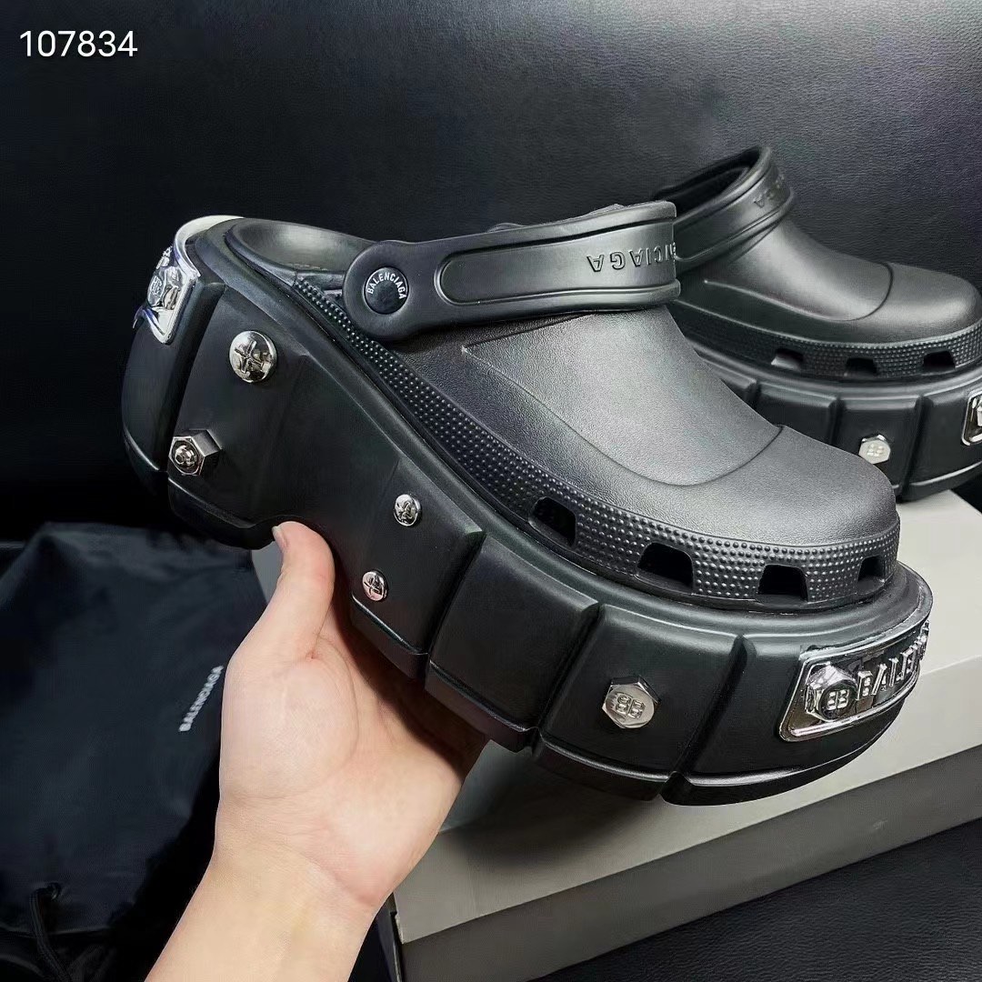 Balenciaga HardCrocs™ Sandal In black Rubber - DopestKickz