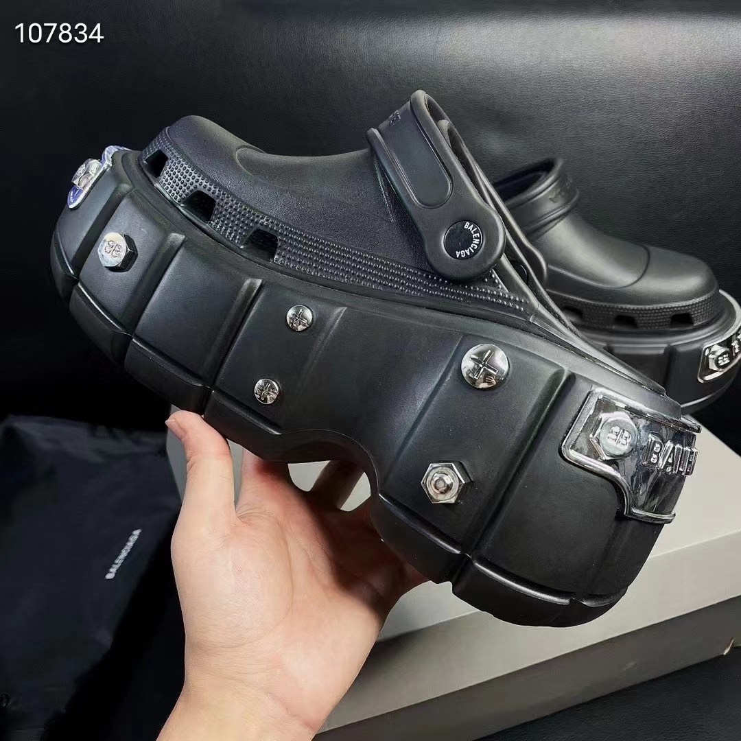 Balenciaga HardCrocs™ Sandal In black Rubber - DopestKickz