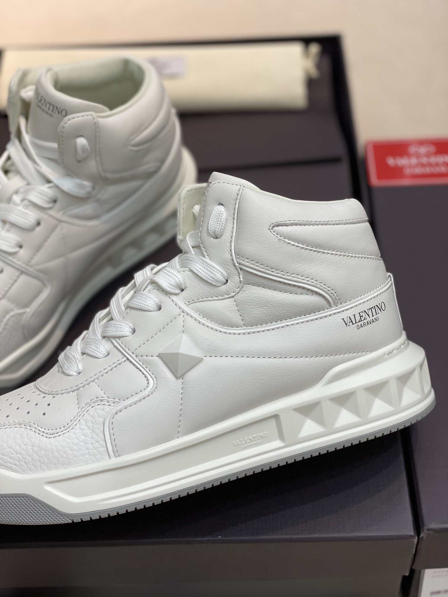 Valenti One Stud Mid-Top Nappa Sneaker - DopestKickz