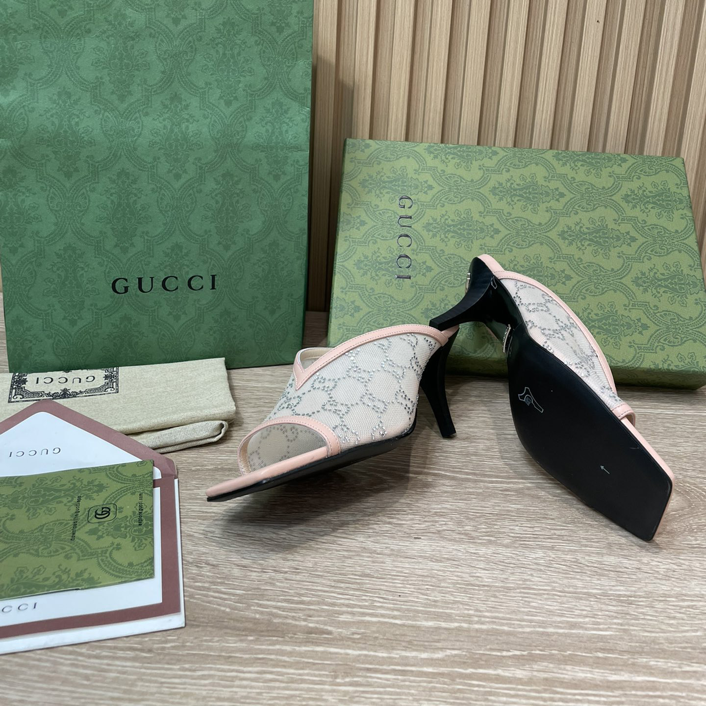 Gucci Women's GG Sandal With Heel Height Of 7.5cm - DopestKickz