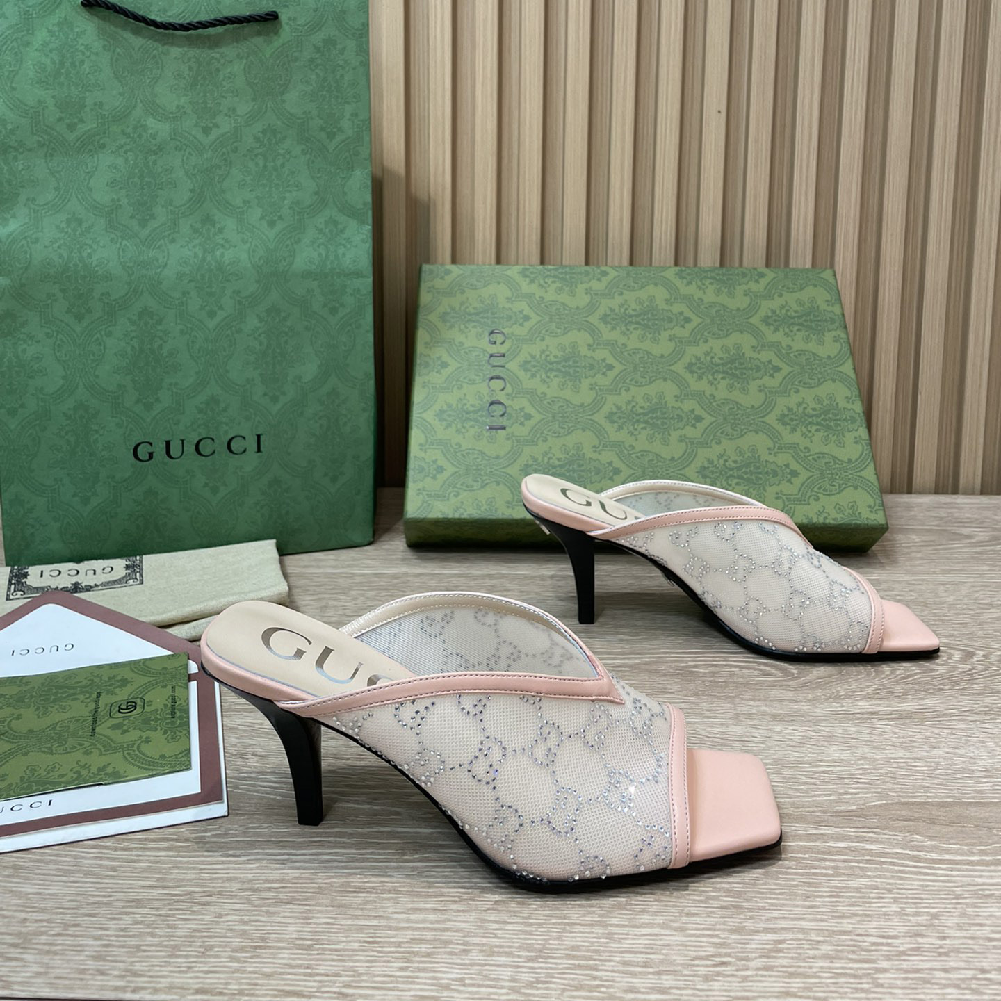 Gucci Women's GG Sandal With Heel Height Of 7.5cm - DopestKickz