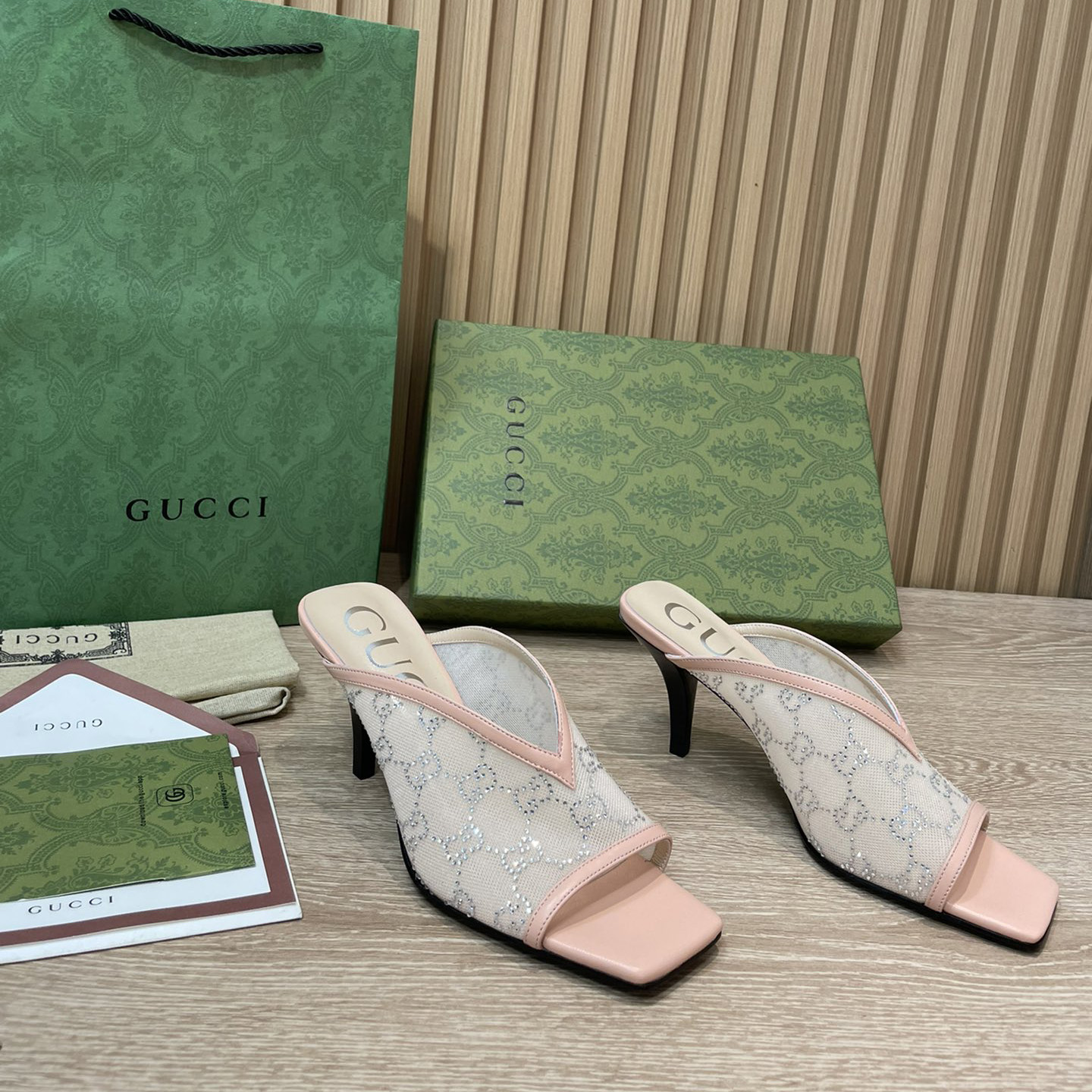 Gucci Women's GG Sandal With Heel Height Of 7.5cm - DopestKickz