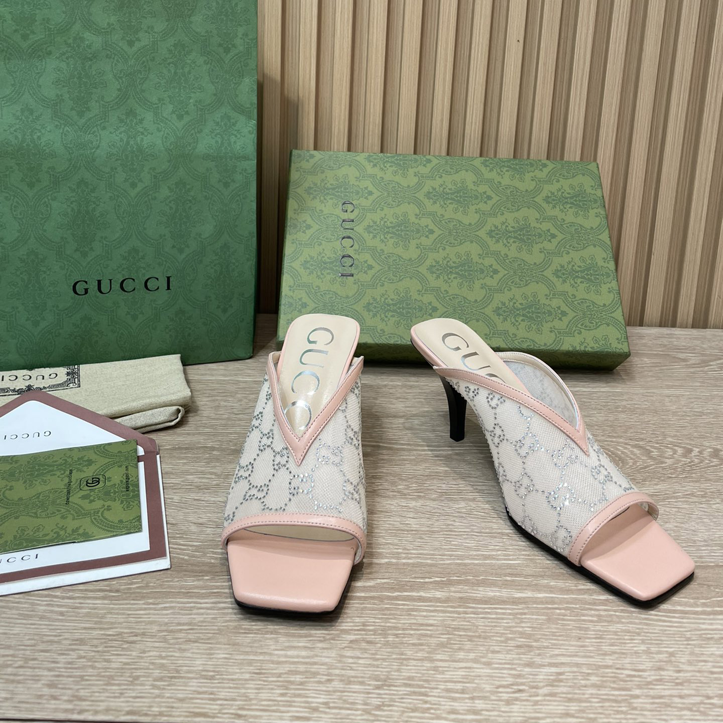 Gucci Women's GG Sandal With Heel Height Of 7.5cm - DopestKickz
