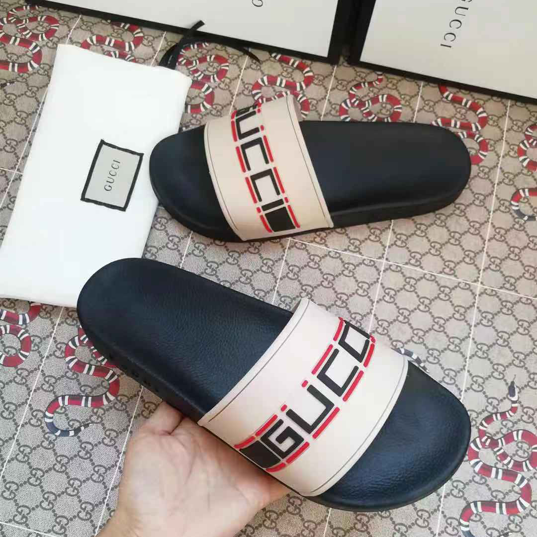 Gucci Logo Slide Sandal - DopestKickz