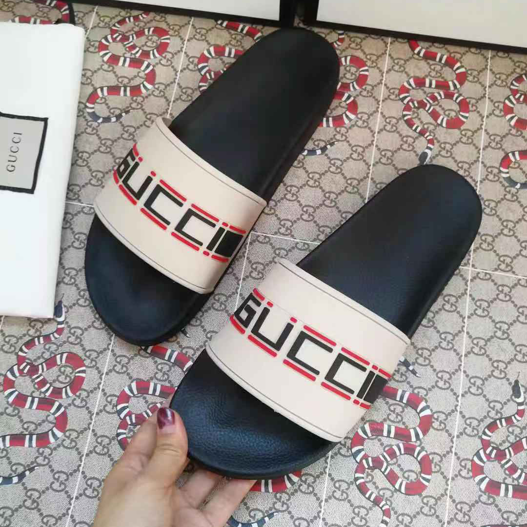 Gucci Logo Slide Sandal - DopestKickz