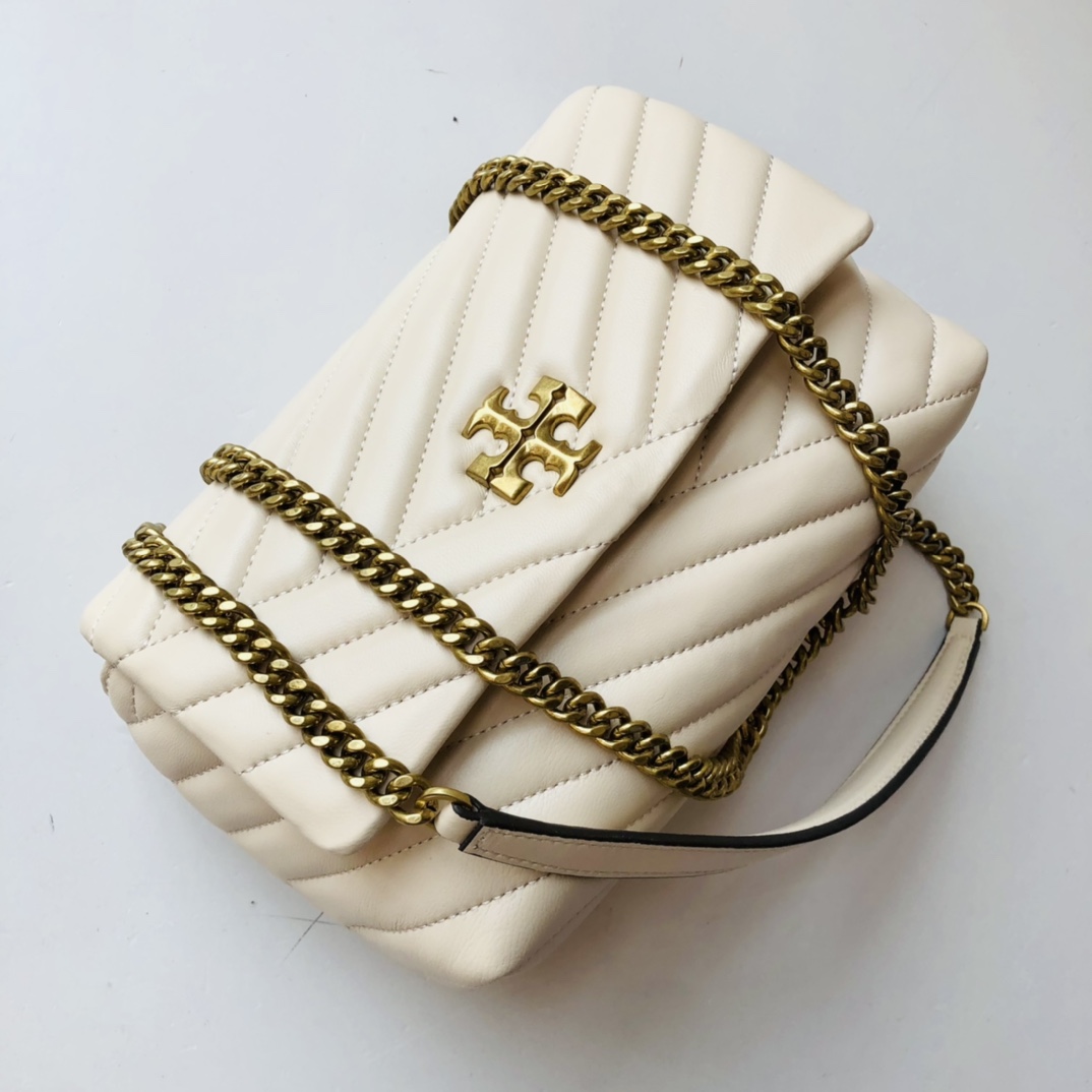 ToryBurch Kira Chevron Convertible Shoulder Bag(22.5-15-8cm)  TB316S90452 - DopestKickz