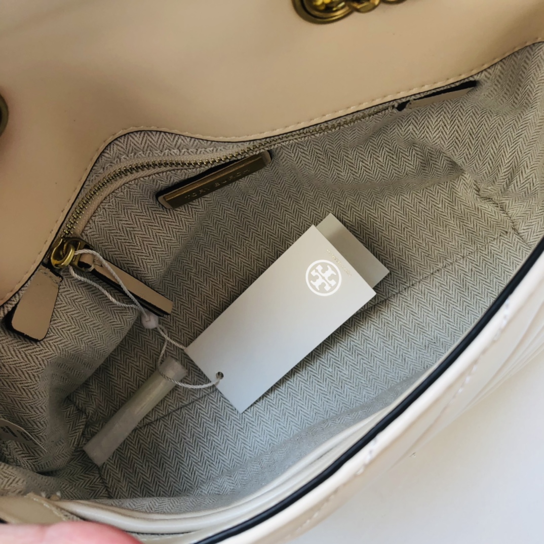 ToryBurch Kira Chevron Convertible Shoulder Bag(22.5-15-8cm)  TB316S90452 - DopestKickz