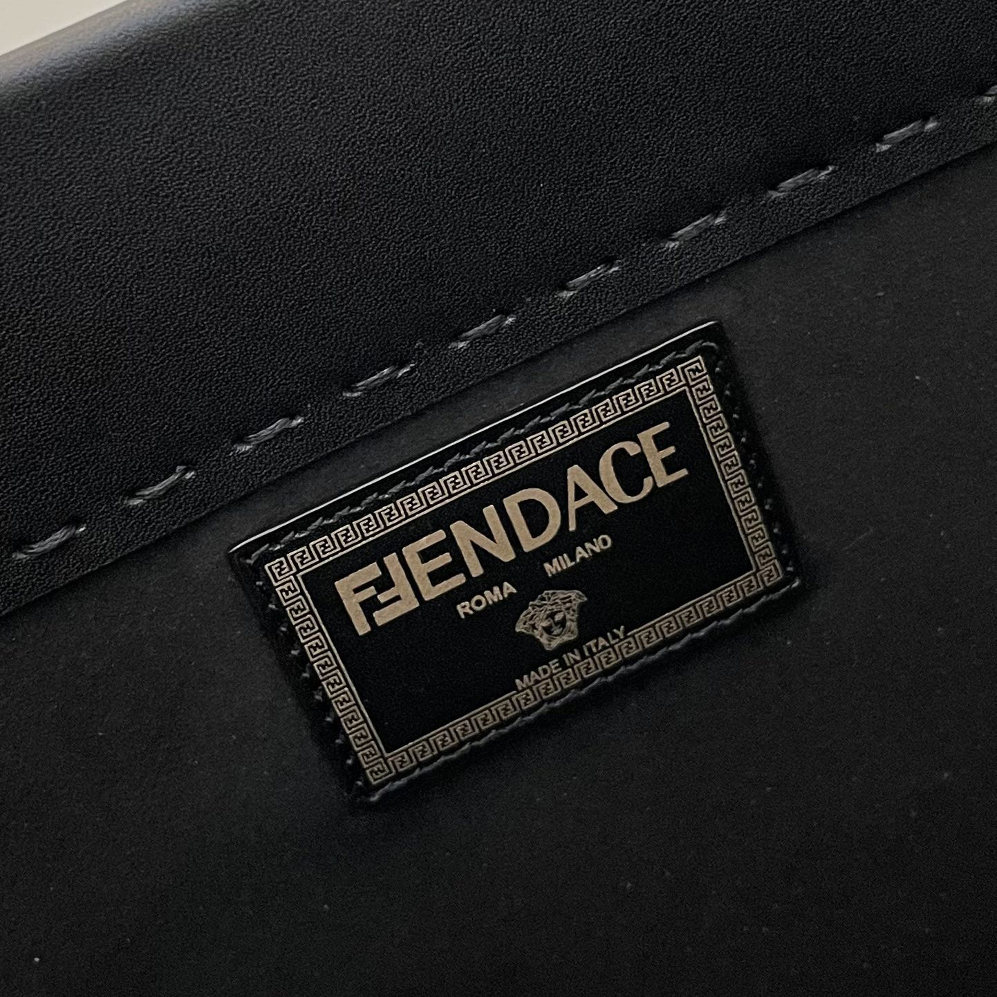 Versace x Fendi Sunshine Medium Fendace Printed White Leather Shopper(35-31-17cm) - DopestKickz