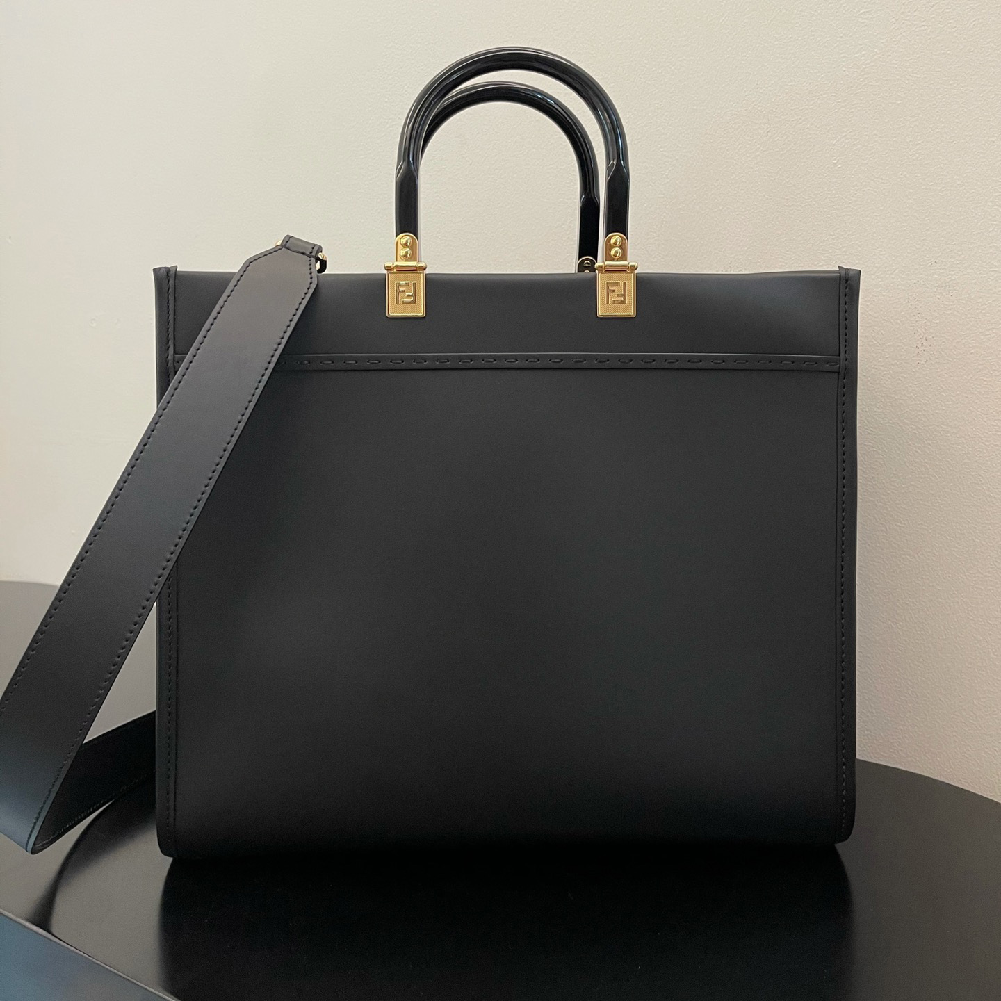 Versace x Fendi Sunshine Medium Fendace Printed White Leather Shopper(35-31-17cm) - DopestKickz