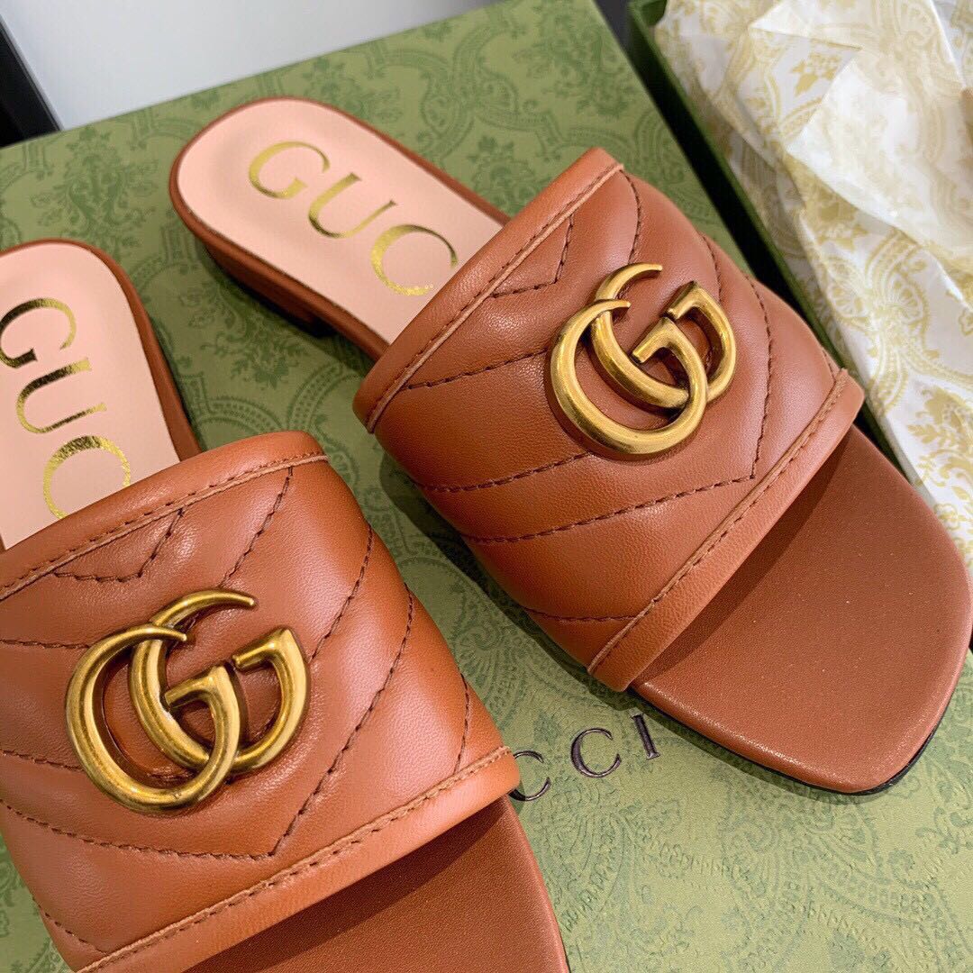 Gucci Women's Slide With Double G - DopestKickz