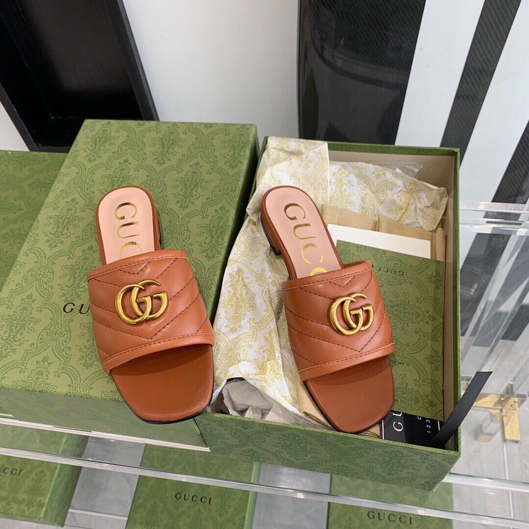 Gucci Women's Slide With Double G - DopestKickz