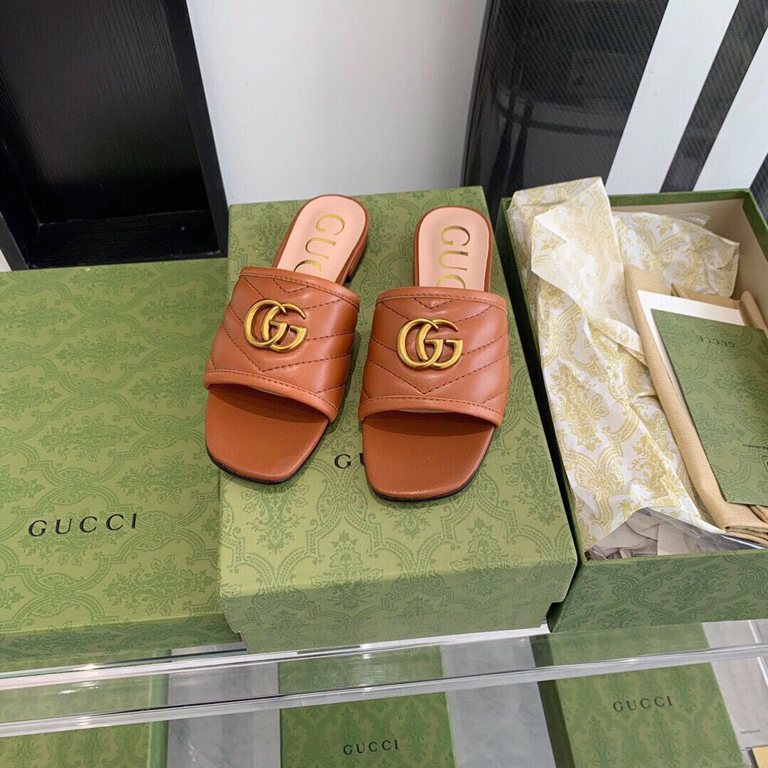 Gucci Women's Slide With Double G - DopestKickz