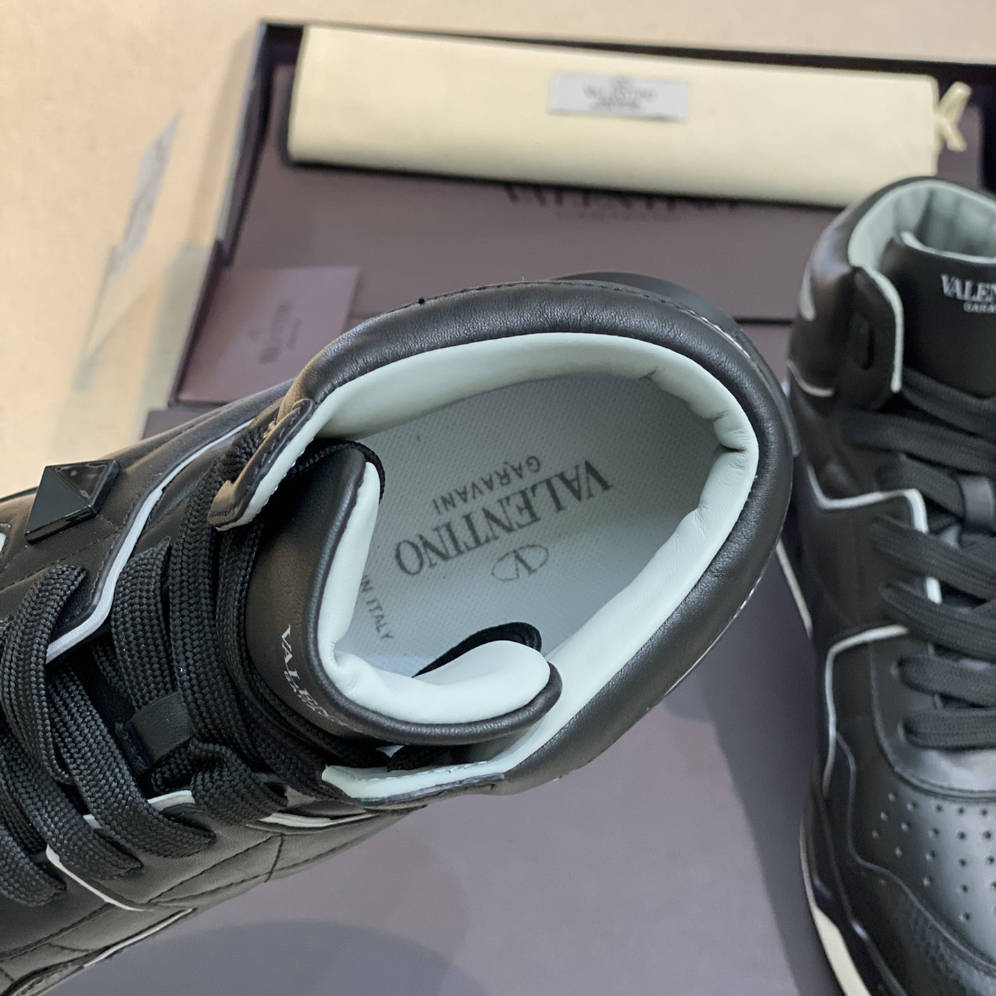 Valenti One Stud Mid-Top Nappa Sneaker - DopestKickz