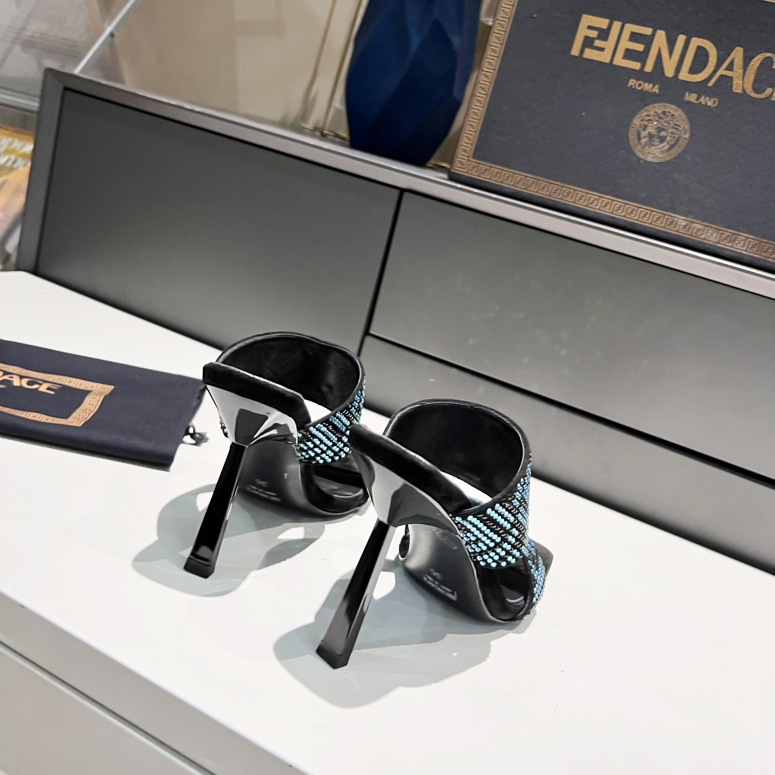 Versace Fendace  FF Jacquard Mules - DopestKickz