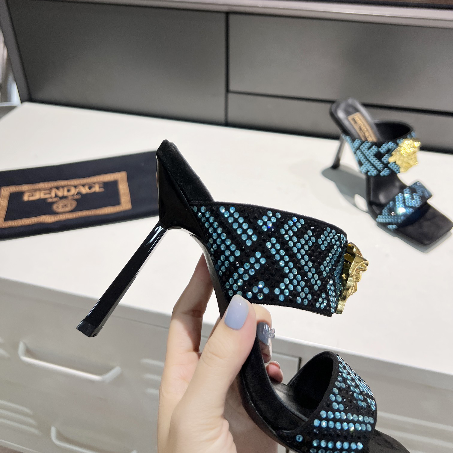 Versace Fendace  FF Jacquard Mules - DopestKickz