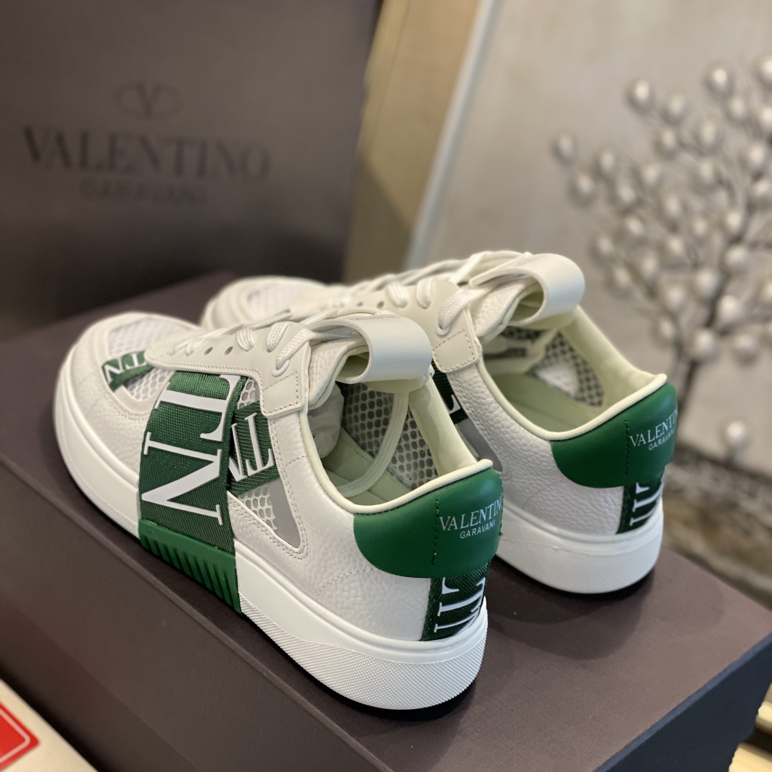 Valenti  VL7N Low-Top Sneakers In Calfskin And Mesh Fabric With Bands - DopestKickz