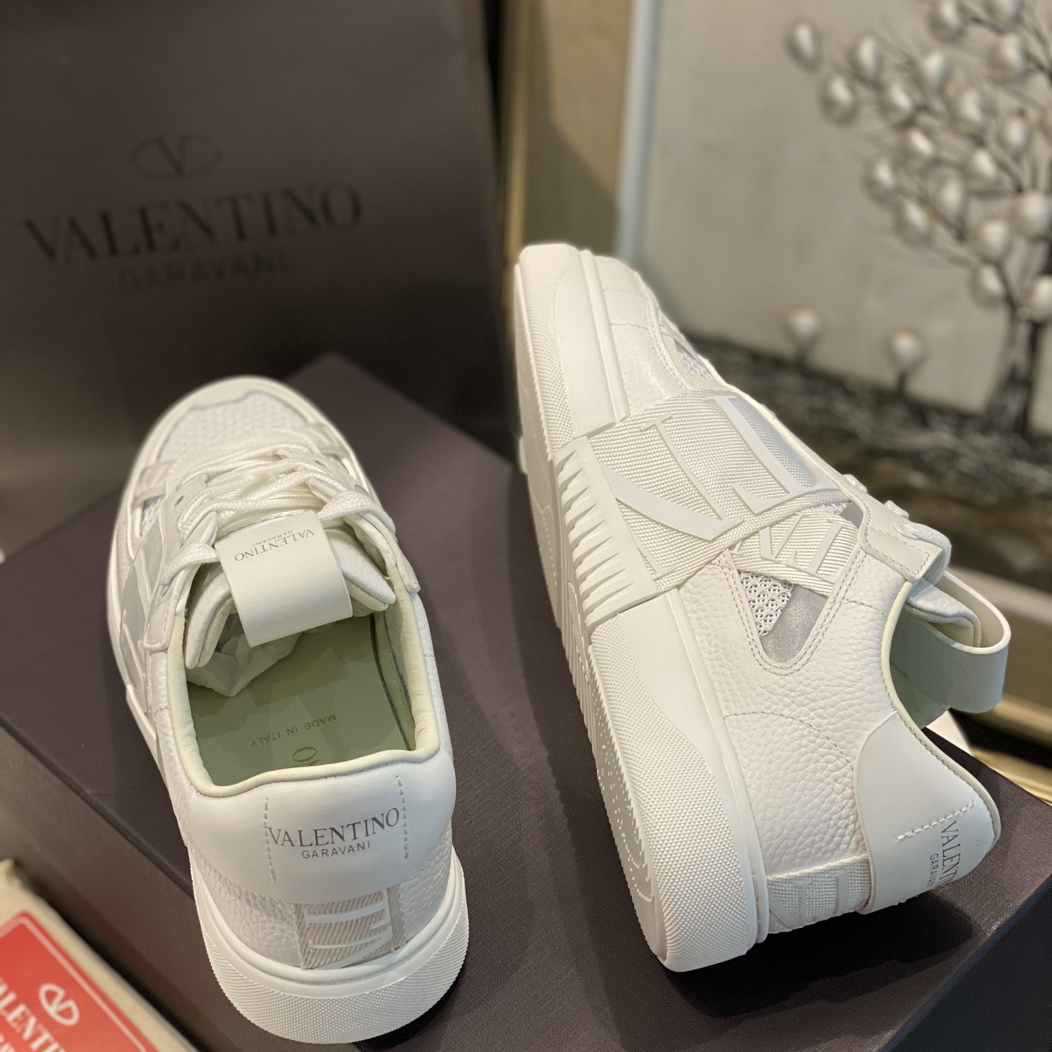 Valenti VL7N Low-Top Sneakers In Calfskin And Mesh Fabric With Bands - DopestKickz