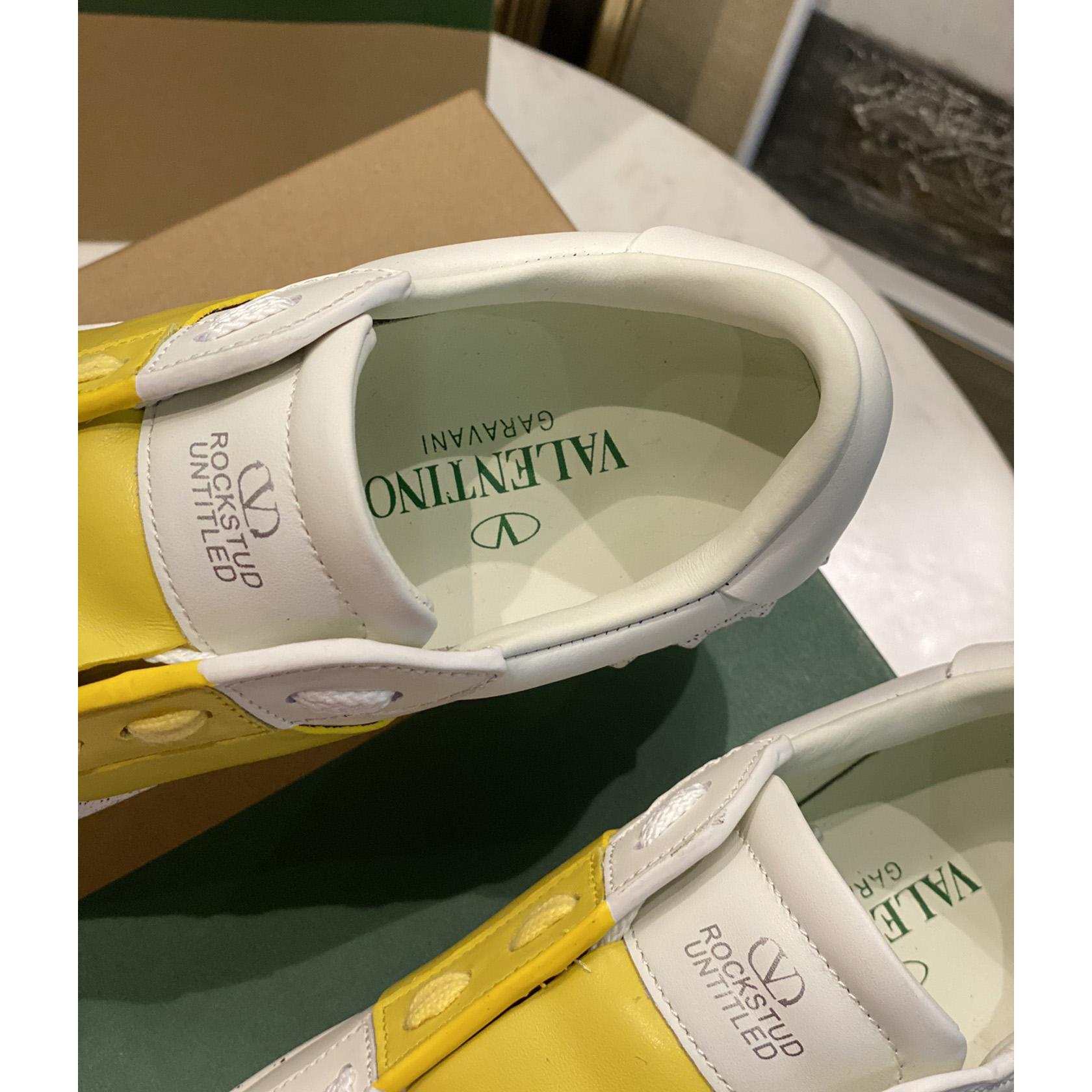 Valenti Open For A Change Sneaker In Bio-Based Material In White/Lemon Cream - DopestKickz