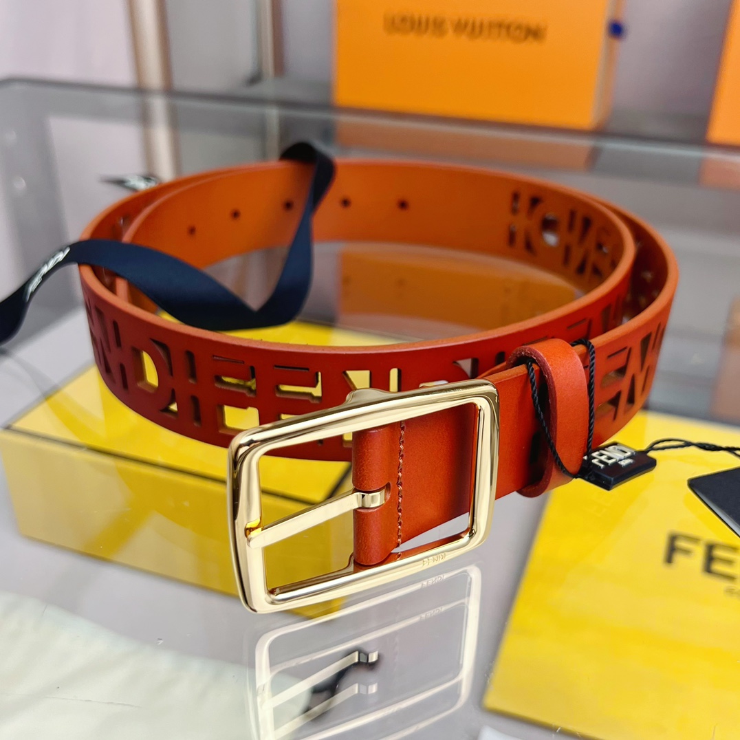 Fendi Leather Belt  - DopestKickz