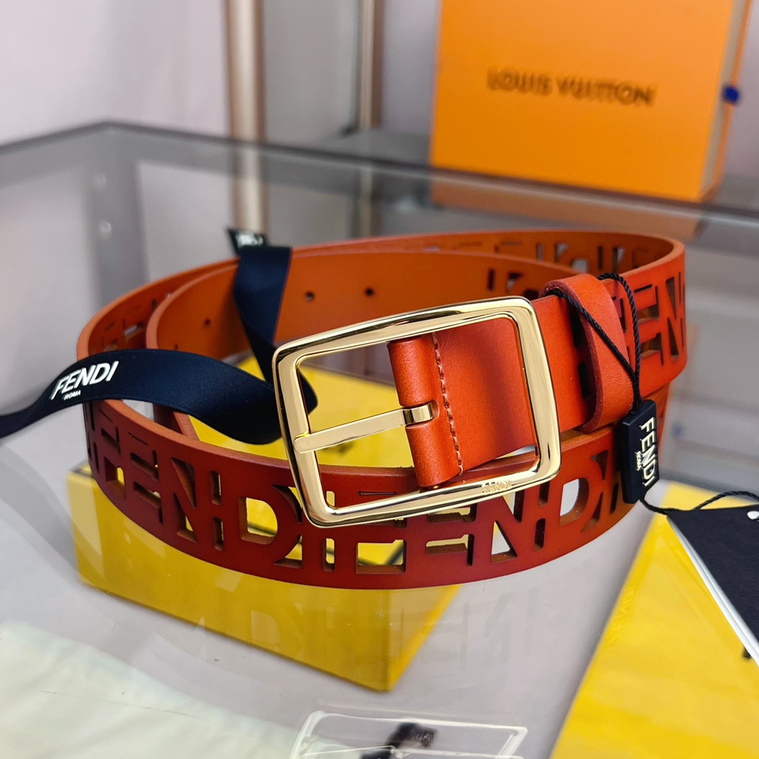 Fendi Leather Belt  - DopestKickz