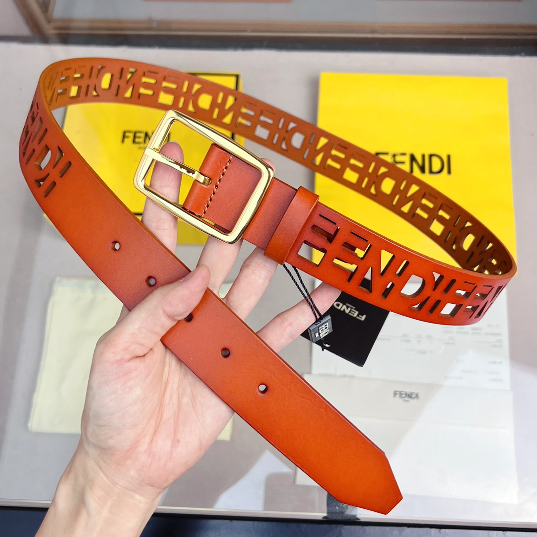 Fendi Leather Belt  - DopestKickz