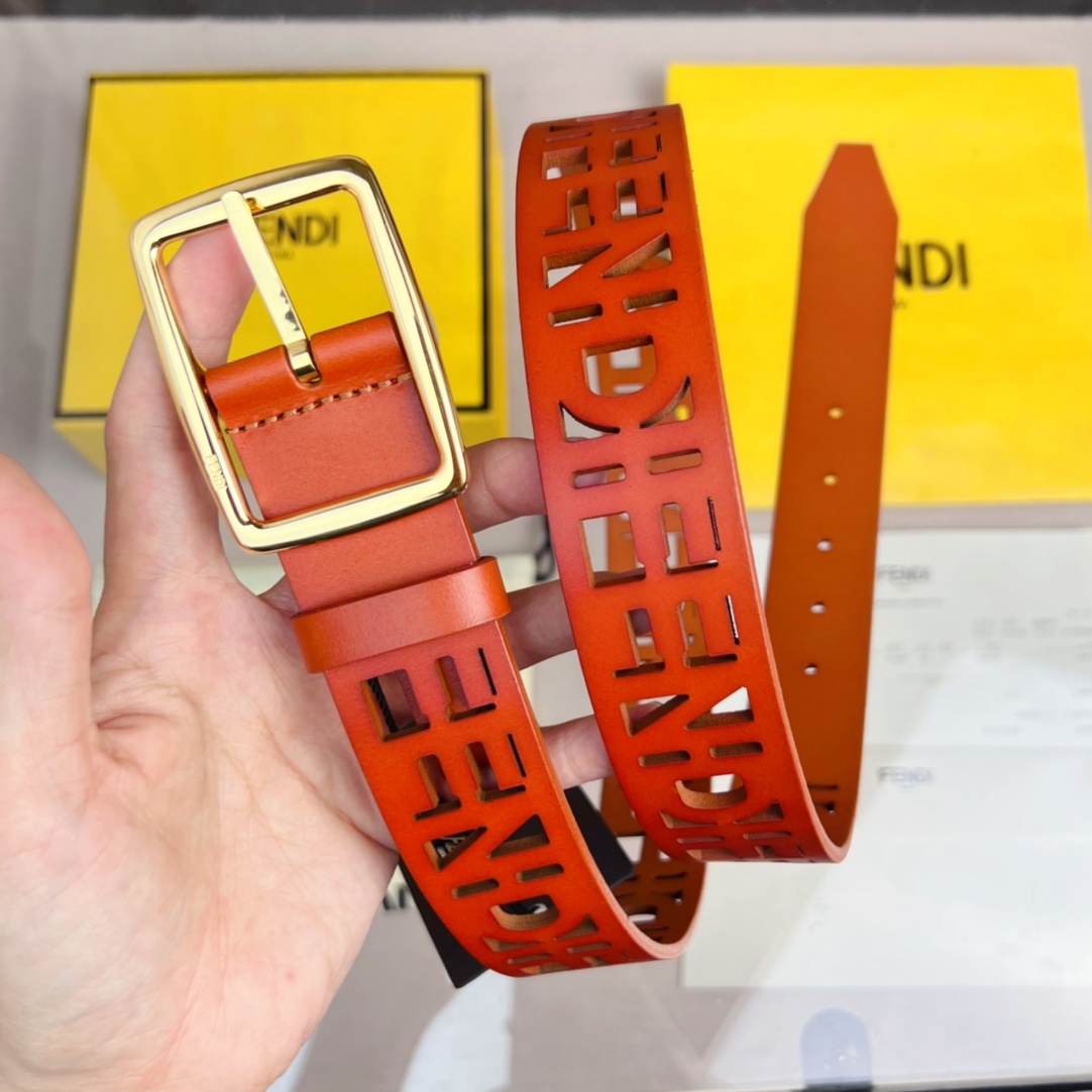 Fendi Leather Belt  - DopestKickz