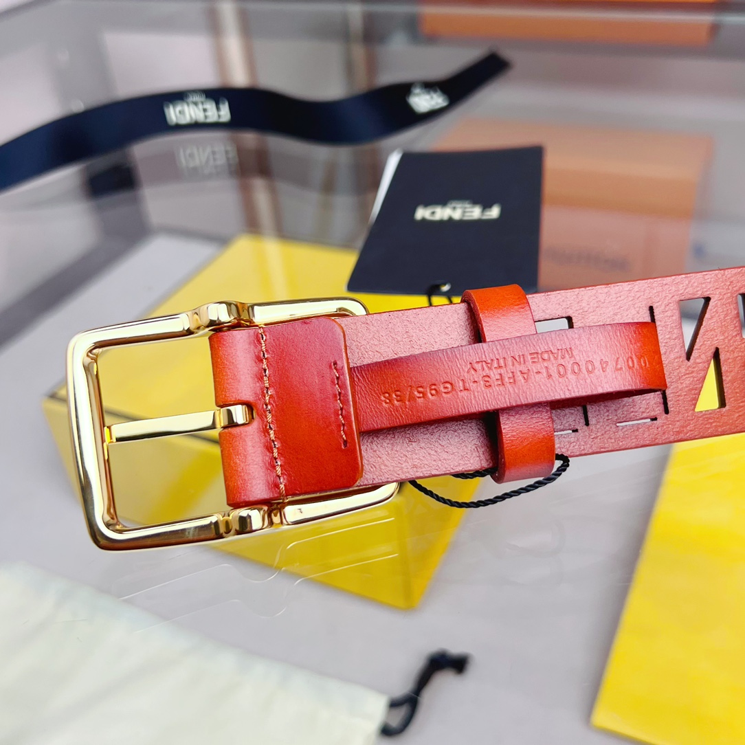 Fendi Leather Belt  - DopestKickz