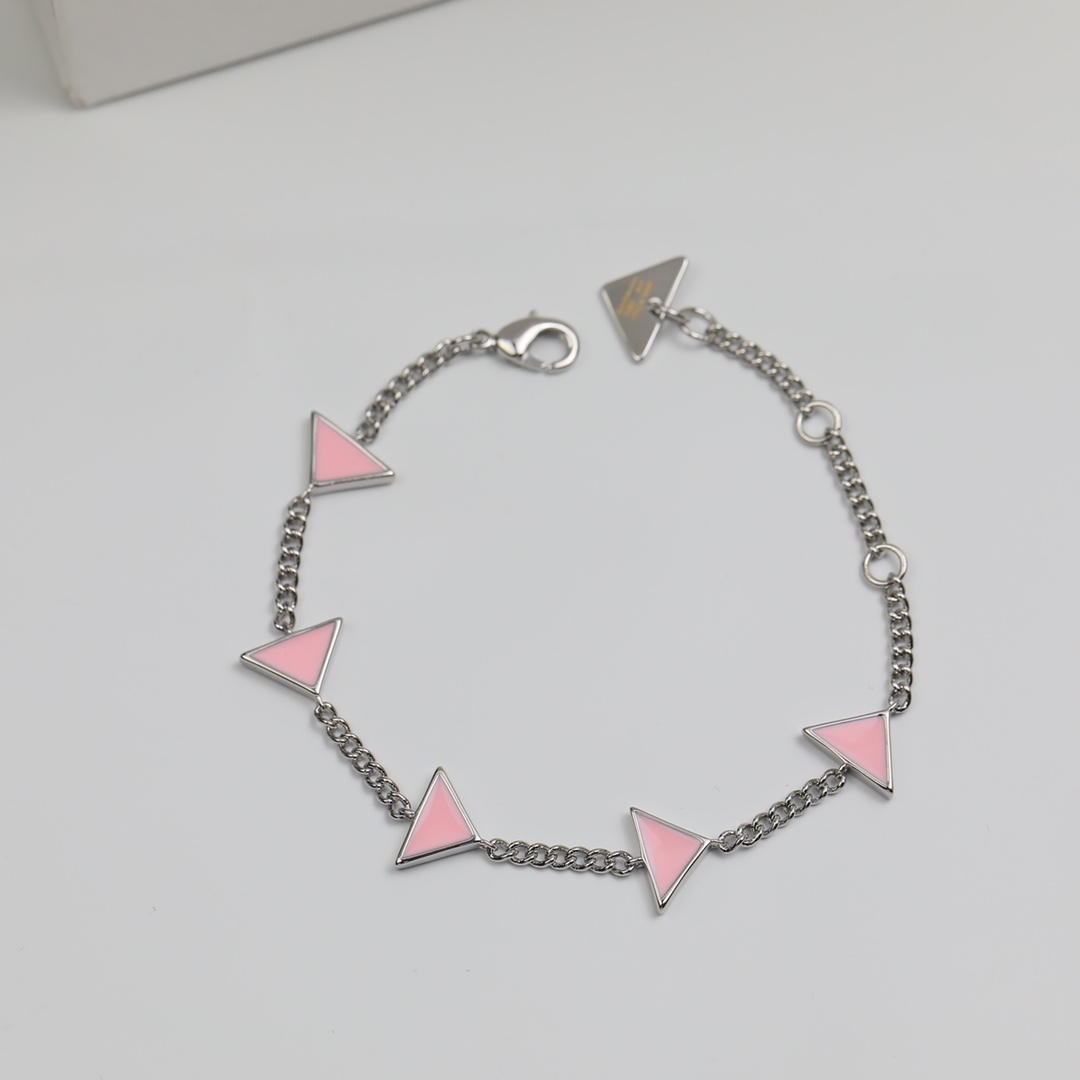 Prada Symbole Bracelet In Alabaster Pink - DopestKickz