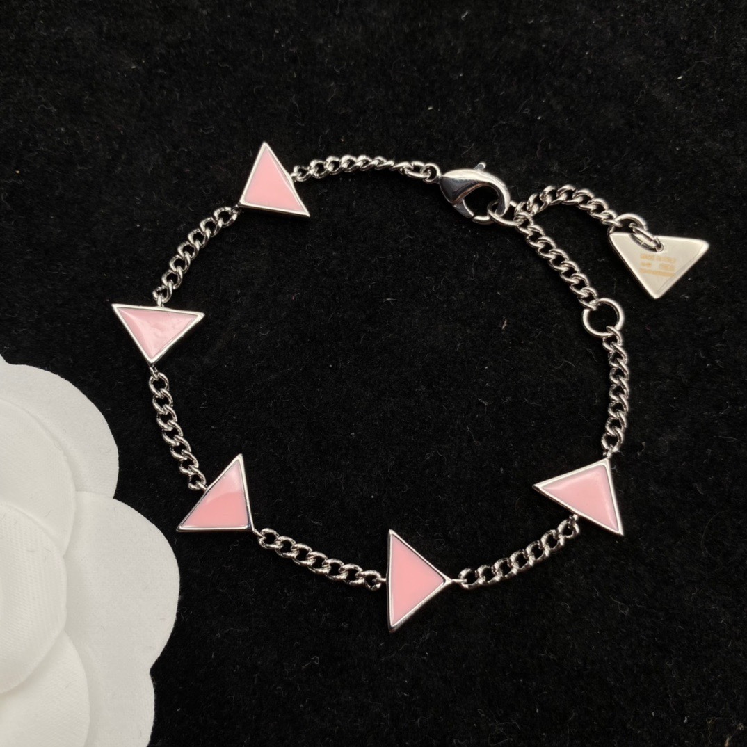 Prada Symbole Bracelet In Alabaster Pink - DopestKickz