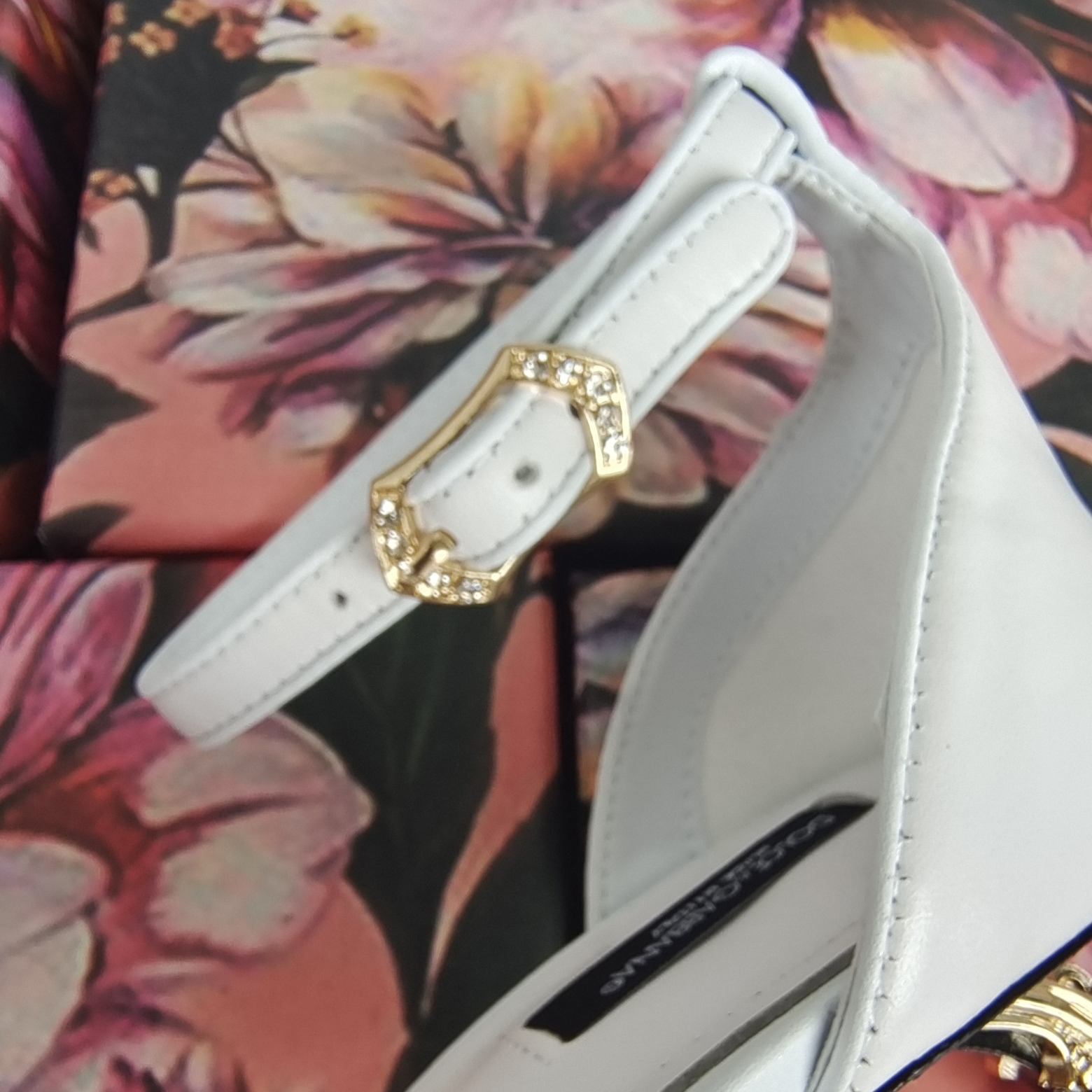 Dolce & Gabbana Nappa Leather Sandals With Baroque DG Heel - DopestKickz