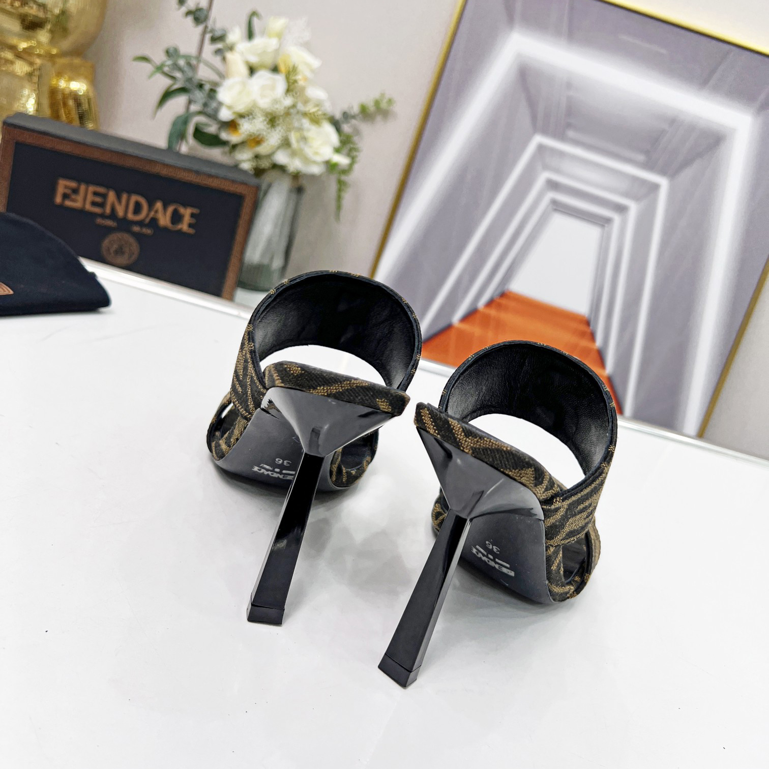 Versace Fendace  FF Jacquard Mules - DopestKickz