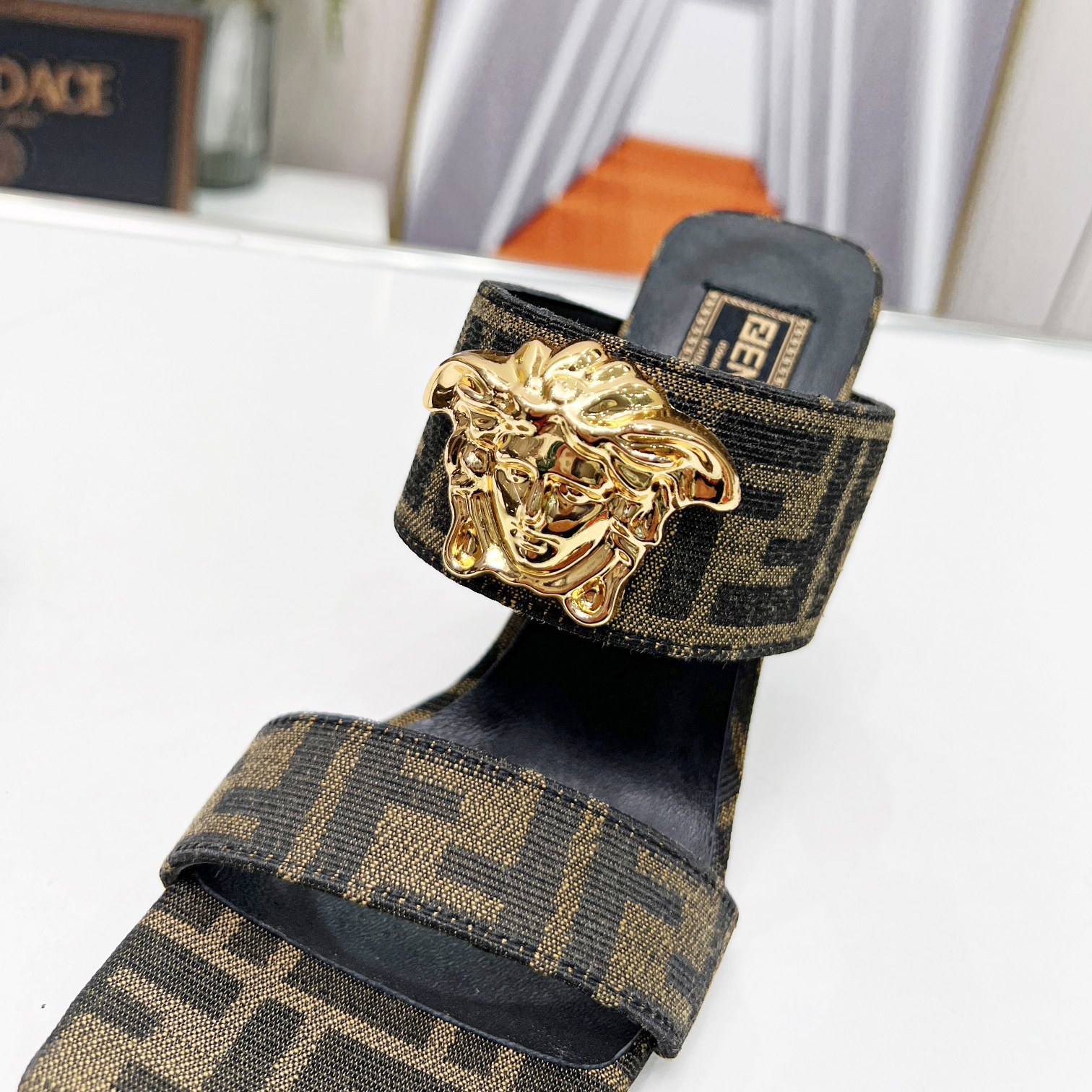 Versace Fendace  FF Jacquard Mules - DopestKickz