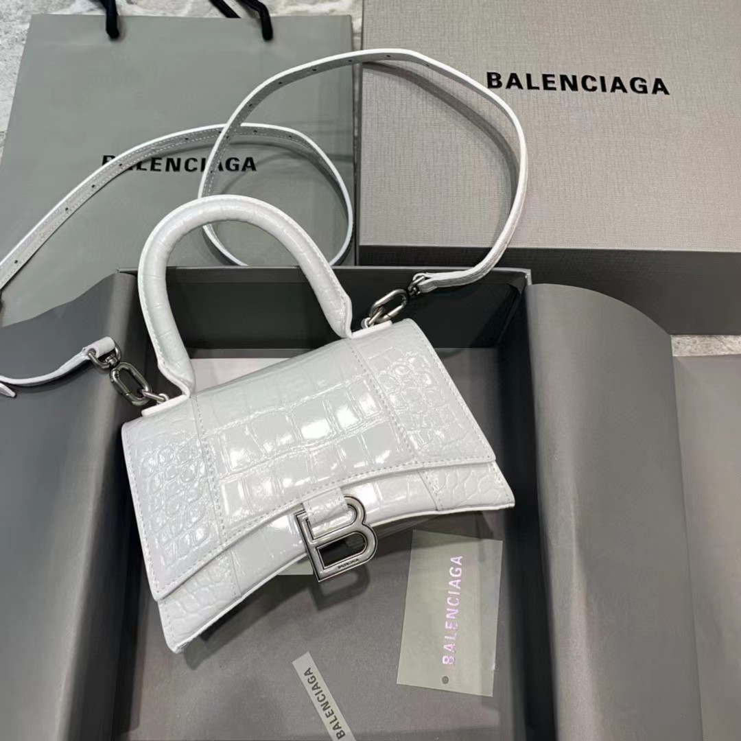 Balenciaga Hourglass Top Handle Bag (19-21-8CM) - DopestKickz