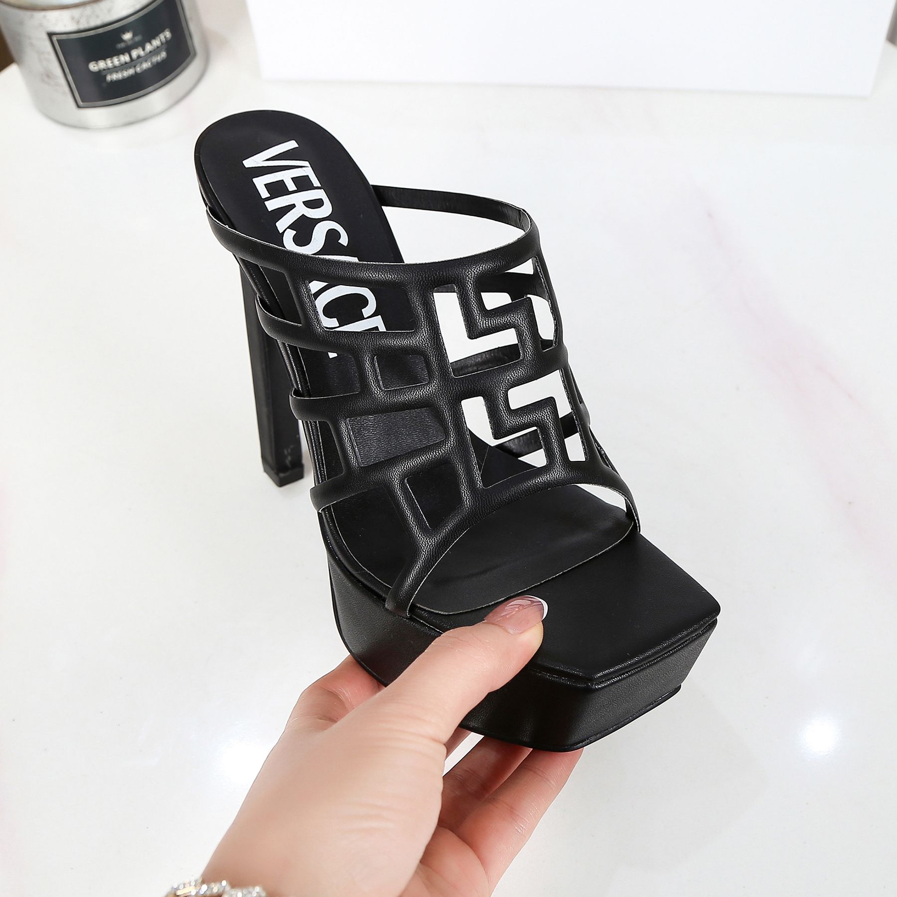 Versace Greca Maze Platform Sandals （13.5cm） - DopestKickz
