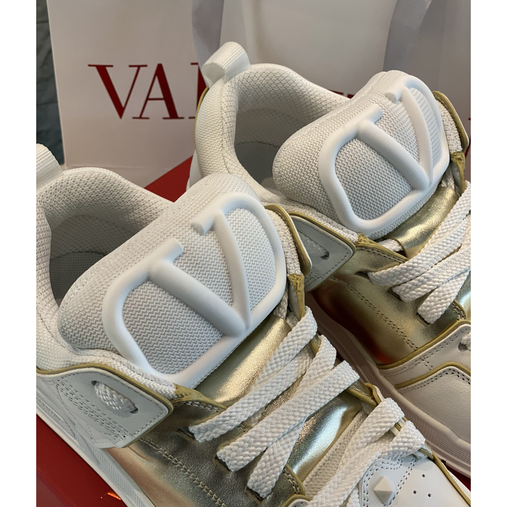 Valenti Open Skate Calfskin And Fabric Sneaker  - DopestKickz