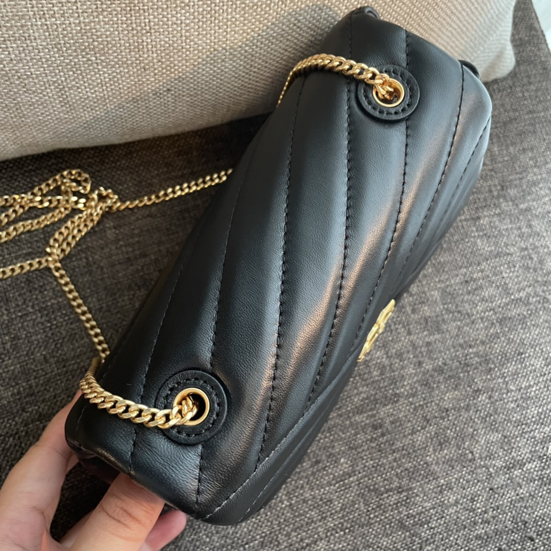 ToryBurch Kira Chevron Convertible Shoulder Bag(18-12.5-5.5cm)  TB316M - DopestKickz