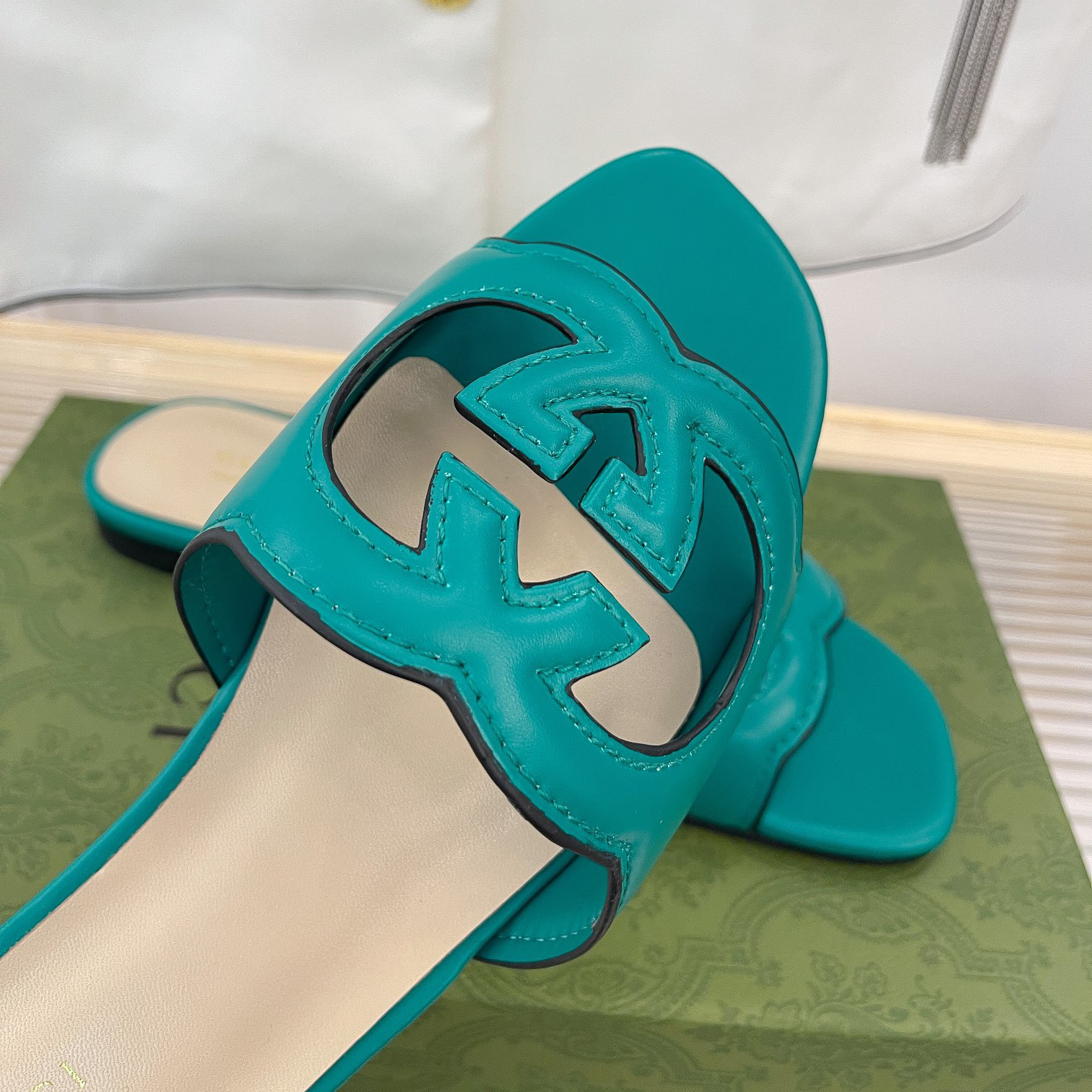 Gucci Women's Interlocking G Cut-Out Slide Sandal - DopestKickz