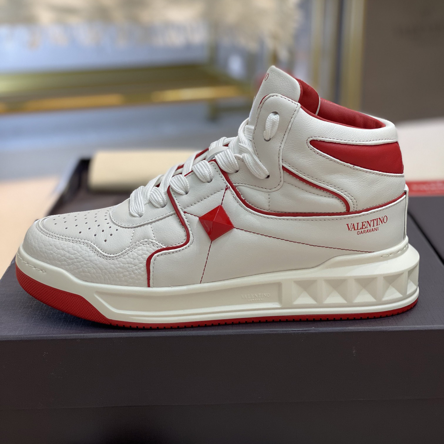 Valenti One Stud Mid-Top Nappa Sneaker - DopestKickz