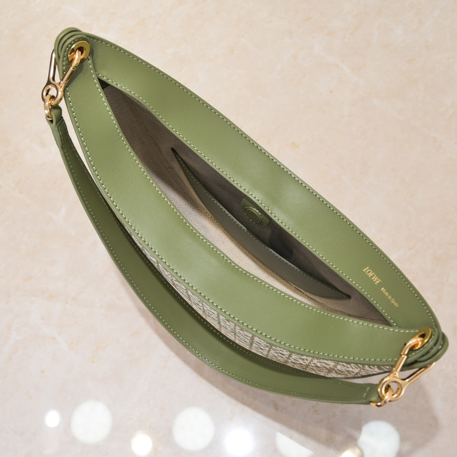 Loewe Luna Bag In Anagram Jacquard And Classic Calfskin(29.5-27-8cm) - DopestKickz