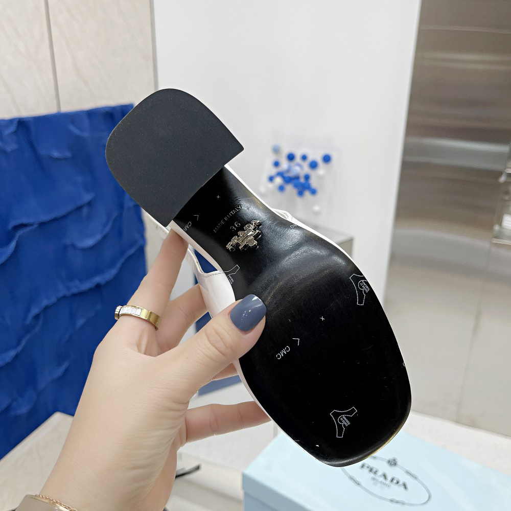 Prada Patent Leather Sling-Back Pumps - DopestKickz