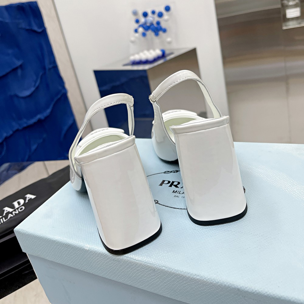 Prada Patent Leather Sling-Back Pumps - DopestKickz