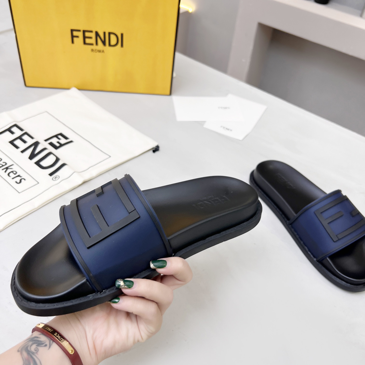 Fendi Baguette Slides - DopestKickz