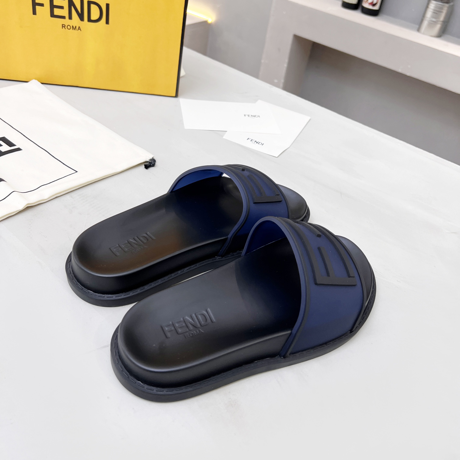 Fendi Baguette Slides - DopestKickz
